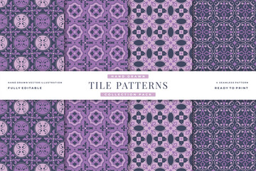 hand drawn tile patterns collection 5