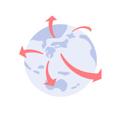 日本から国外へ グローバル イラスト