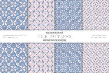hand drawn tile patterns collection 8