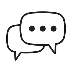 Chat icon. Talk bubble speech sign. Comment icon. Message, speech bubble vector icon.