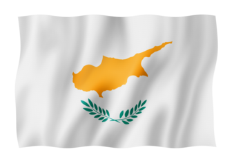 Cyprus flag isolated on white