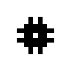 Obraz premium nanoelectronics glyph icon