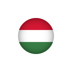 Hungary Europe Flag Icon. European Country Circled Flag. Stock Vector Graphics Element