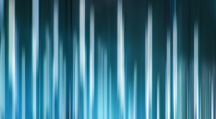 Abstract gradient white cyan metallic striped background vertical parallel light trails lines pattern