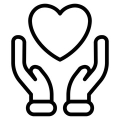 Fototapeta premium care line icon