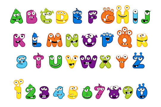 Cute Monster Alphabet and monster numbers