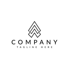 initials letter AA logo design