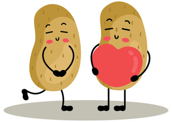 Couple of potatoes in love