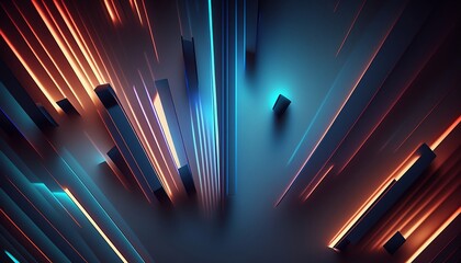 Abstract iridescent holographic neon lines. Nice background 3d render. Gradient design element for backgrounds, banners, wallpapers, posters and covers