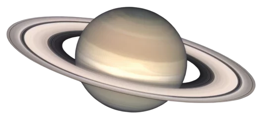 Foto auf Alu-Dibond Saturn on transparent background. Elements of this image furnished by NASA. © wasan