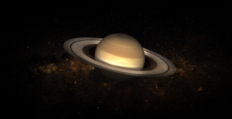 Saturn on space background. Elements of this image furnished by NASA. © wasan