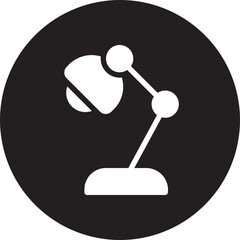 desk lamp glyph icon
