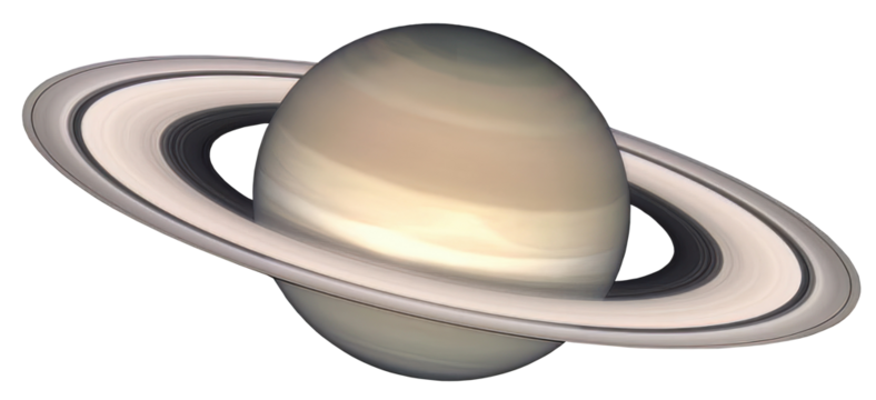 Saturn on transparent background. Elements of this image furnished by NASA.