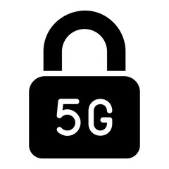 secure glyph icon