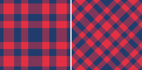 Fabric check vector. Seamless texture plaid. Pattern background tartan textile.