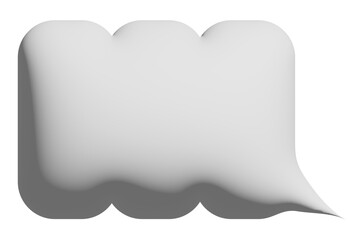 Blank empty white speech bubbles illustration cloud 3d pillow