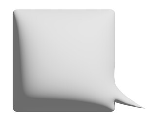 Blank empty white speech bubbles illustration cloud  3d soft pillow