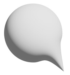 Blank empty white speech bubbles illustration cloud  3d soft pillow