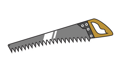 Wood saw illustration vector logo