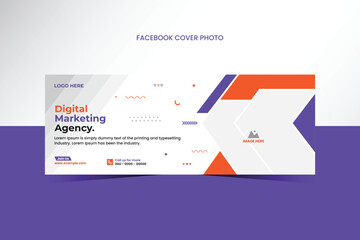 Creative social Media Cover Design Business Company Web Banner Corporate cover design with photos circle element Vector Template