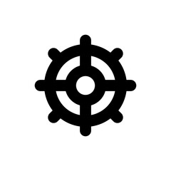 Obraz premium rudder line icon