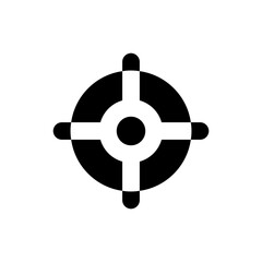 Obraz premium target glyph icon