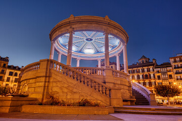Sunset view of Plaza del Castillo, Pamplona