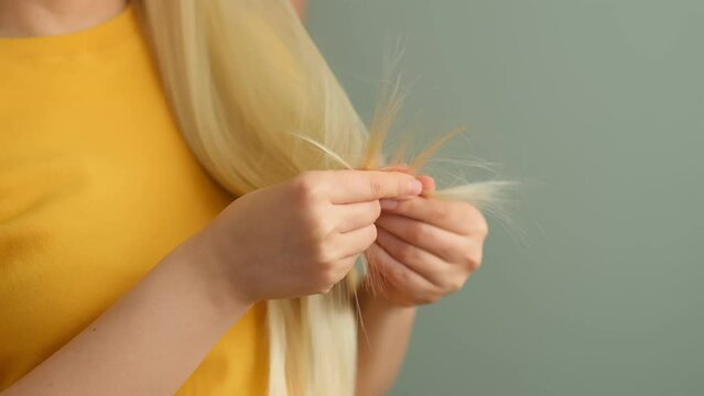 female ends of hair care problems. hair suffers from improper care
