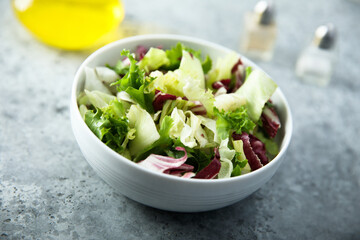 Healthy mixed leaf salad