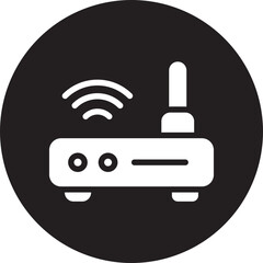 wifi router glyph icon