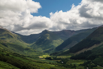 Hiking trail of the Ben Nevis, highest mountain in Scotland