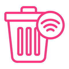 smart trash gradient icon