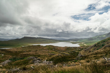 Amazing landscape of the Isle of Skye, Scottish Highlands, UK