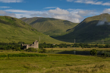 Landscape of Loch Awe and Kilchurn Castle, Scotland