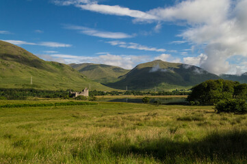 Landscape of Loch Awe and Kilchurn Castle, Scotland