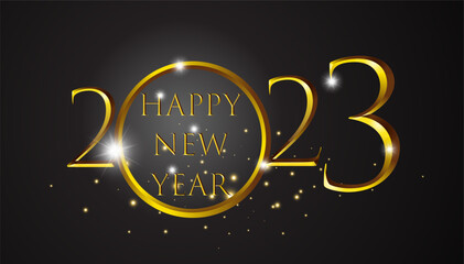 idea and concept think Creativity modern  2023 Happy New Year posters set. Design templates with  logo 2023 for celebration and season decoration. minimalistic trendy 