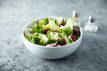 Healthy mixed leaf salad