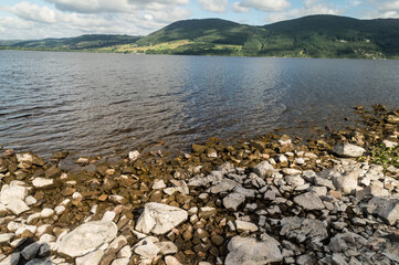 Landscape of Loch Ness, Lake in Scotland