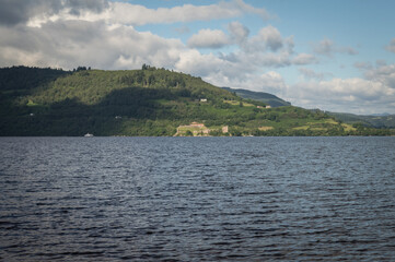 Landscape of Loch Ness, Lake in Scotland