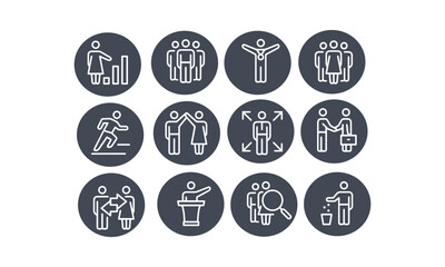  Business Person related icons vector design