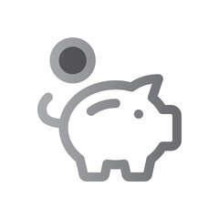 coin two tone gradient icon