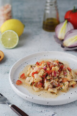 Ceviche, a fish dish of the cuisine of Peru