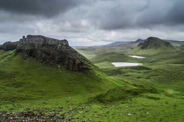 Beautiful landscape of the Quiraing, isle of skye, Scotland, UK