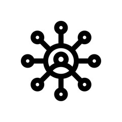 Fototapeta premium social network line icon