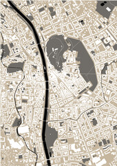 map of the city of Graz, Austria