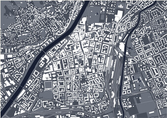 map of the city of Innsbruck, Austria