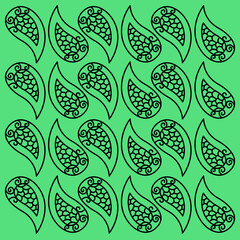 Ornamental Paisleys Design Texture, Pattern, Background