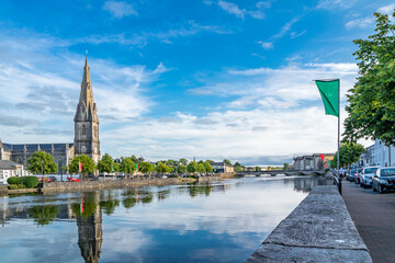 The skyline of Ballina town, County Mayo, Ireland