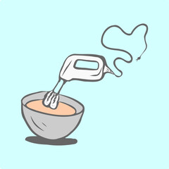 Blender for baking with plug cable