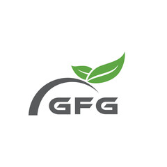 Fototapeta premium GFG letter nature logo design on white background. GFG creative initials letter leaf logo concept. GFG letter design.